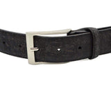 Gürtel aus Kork und schwarzem Leder