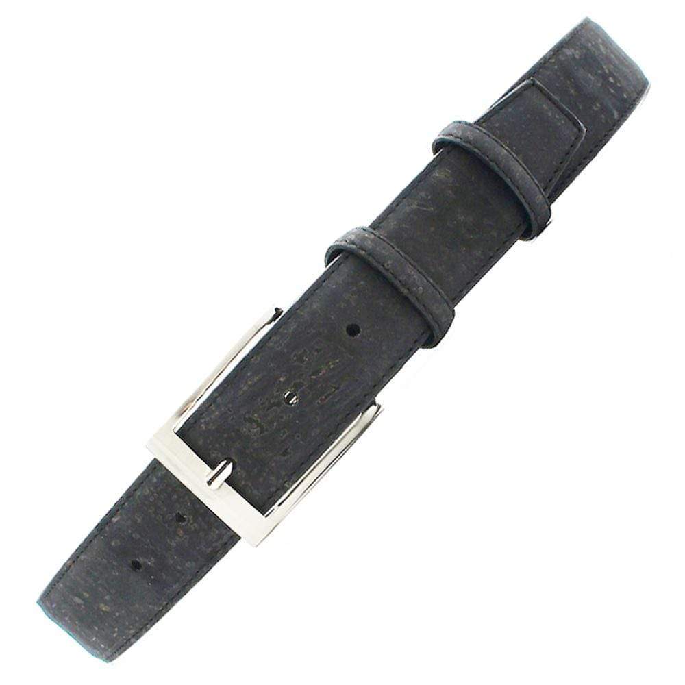 Gürtel aus Kork und schwarzem Leder