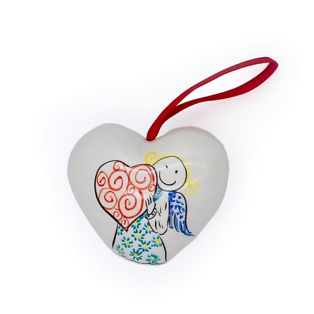 Heart in ceramic "Anjo"
