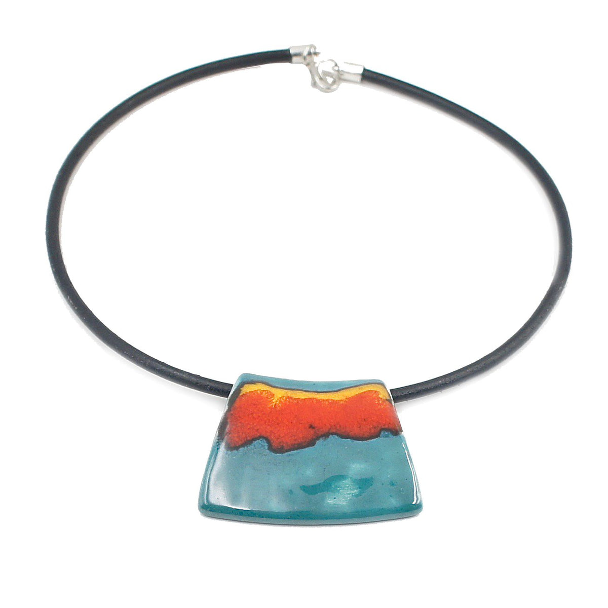 Ceramic necklace "Noite Vermelho"