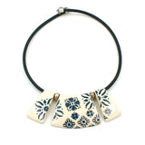 Azulejos I Ceramic and leather necklace