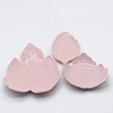 Coupe en céramique en forme de feuille de figuier I Céramique portugaise Coupe en céramique "Figueira" - Rose