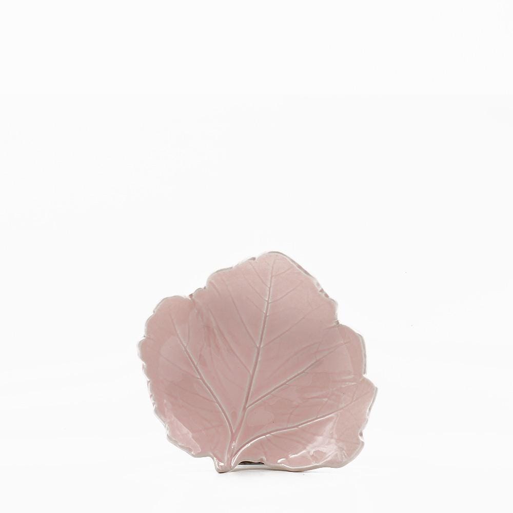 Coupe en céramique en forme de feuille I Céramique portugaise Coupe en céramique "Manteiga" - Rose