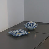 Tiefe Schale aus verschmolzenem Glas "Azulejos"