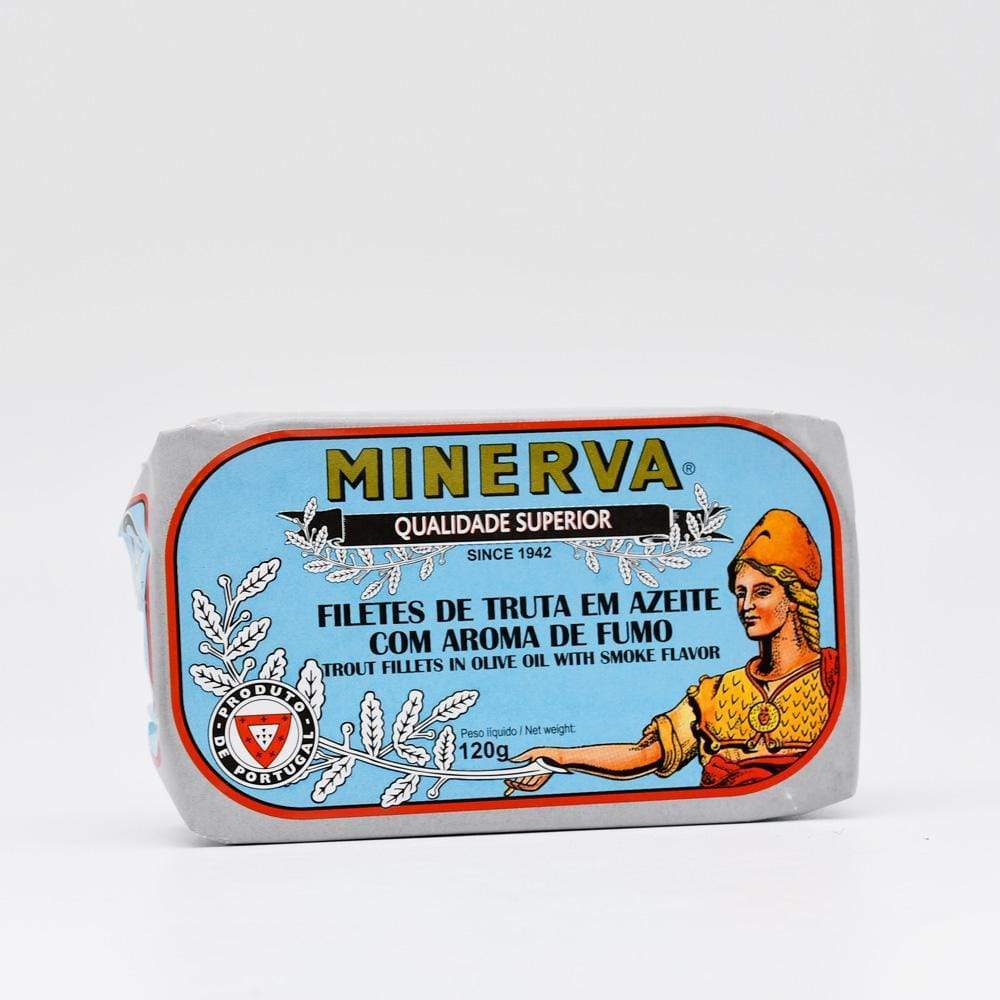 Smoked trout fillets in olive oil