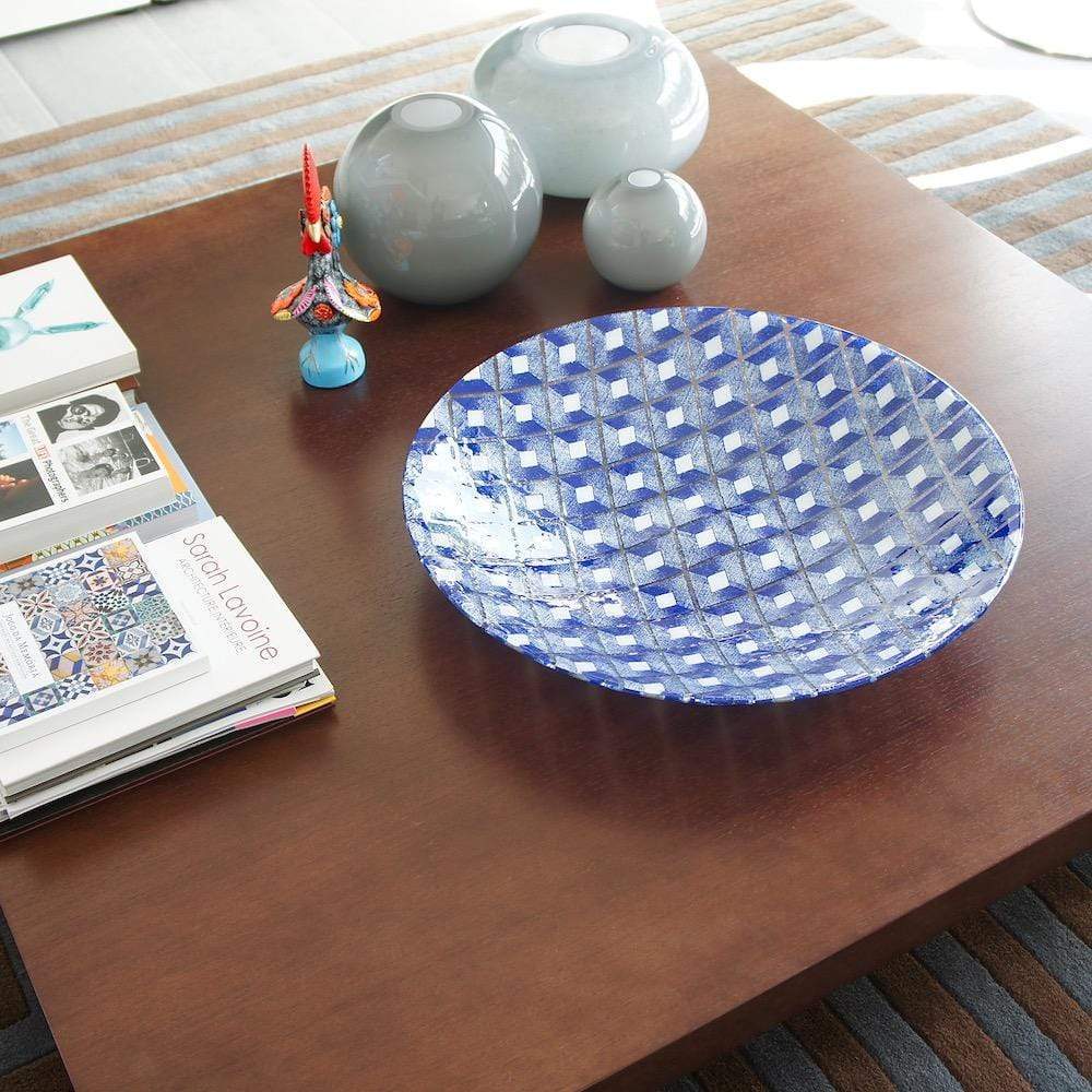 Grand plat en verre fusionné "Marinha Grande"