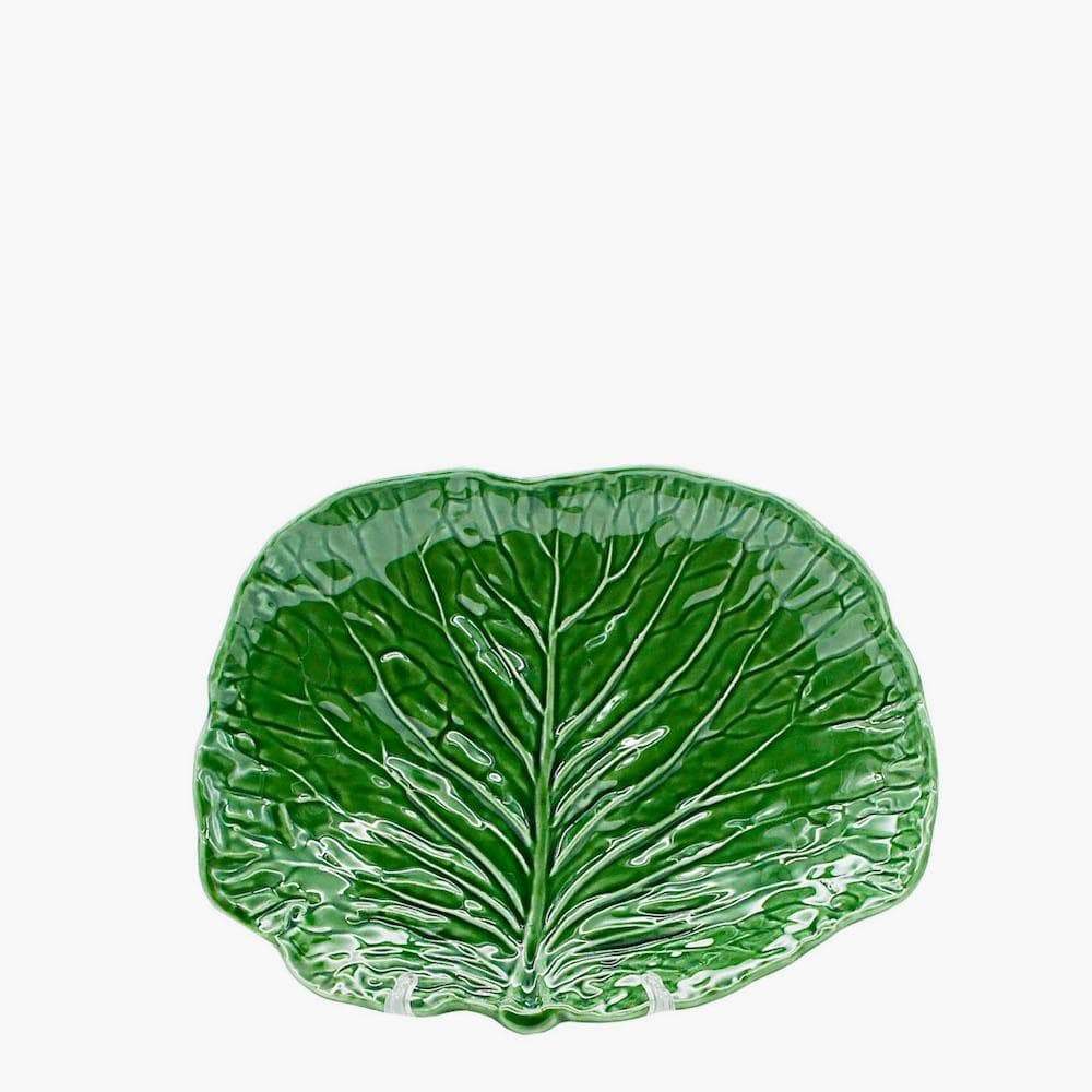 Cabbage Leaf-shaped Ceramic Plate - 10.6''
