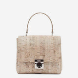 Mini sac besace en liège argenté