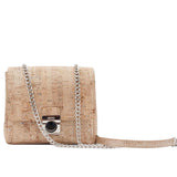 Mini sac besace en liège argenté
