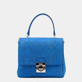 Mini-Umhängetasche aus blauem Kork