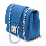 Mini-Umhängetasche aus blauem Kork
