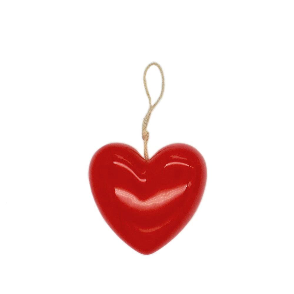 Heart in ceramic - Red