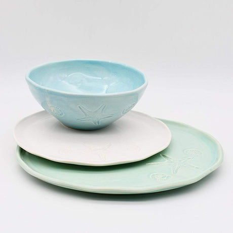 Assiette "Estrela do mar" blanche - 20cm