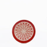 Petite assiette en céramique bleue I Motifs dentelles portugaises # DRAFT Assiette "Renda" rouge - 20 cm