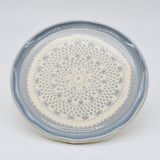Petite assiette en céramique bleue I Motifs dentelles portugaises #DRAFT Plateau à dessert "Renda" - Gris