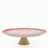 Petite assiette en céramique bleue I Motifs dentelles portugaises #DRAFT Plateau à dessert "Renda" - Rouge