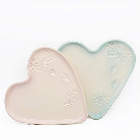 Petite assiette en céramique turquoise I Motifs étoile de mer Assiette "Estrela do mar" verte et blanche - 18 cm