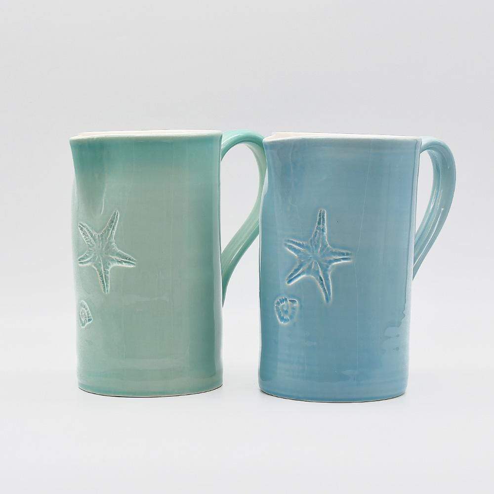Petite assiette en céramique turquoise I Motifs étoile de mer Carafe "Estrela do mar" - Bleue