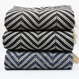 Plaid à franges en coton motifs chevrons marrons Plaid à franges en coton 200X135 - Marron