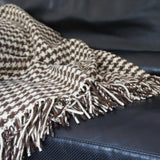 Wool Plaid Brown and Beige
