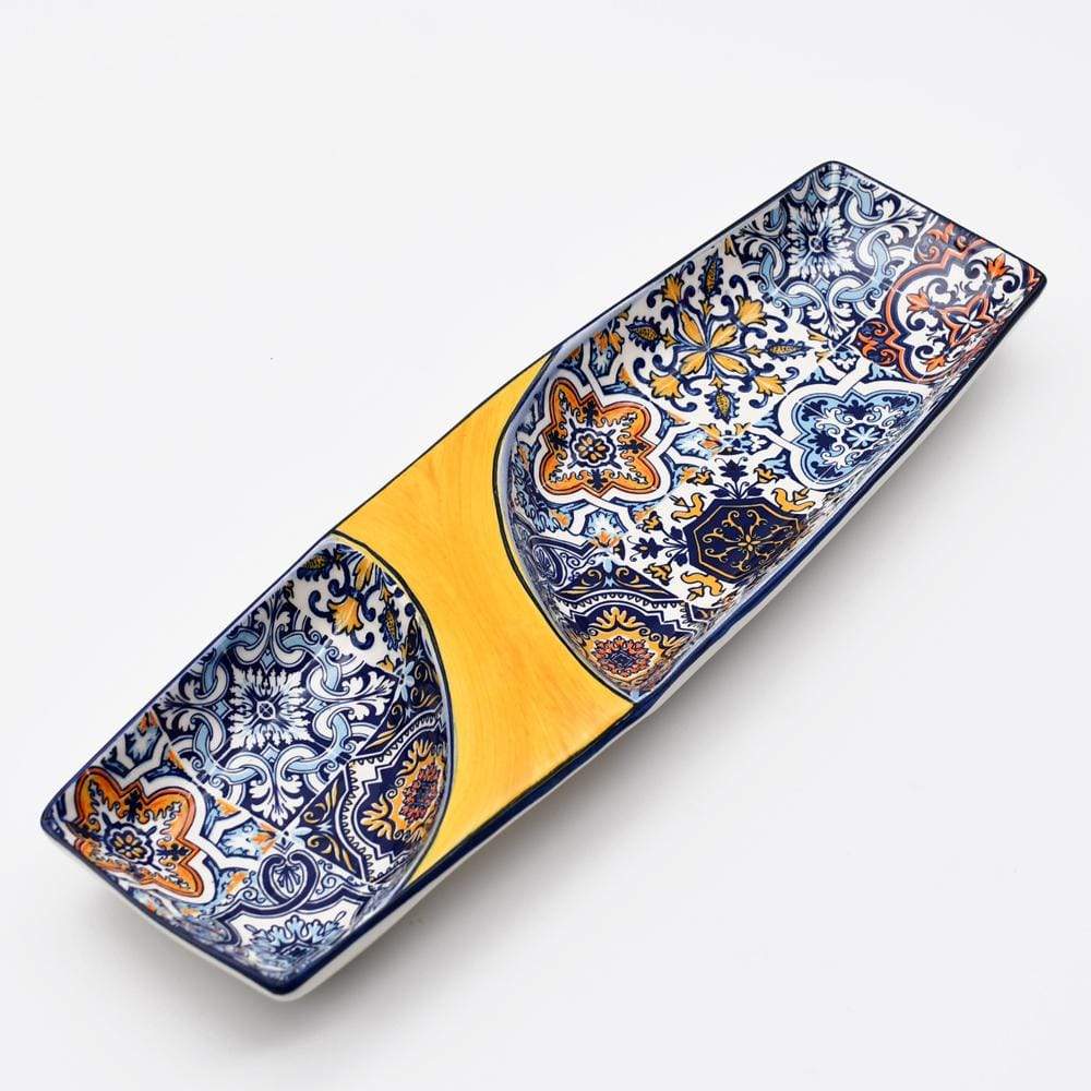 Plat de service en céramique "Azulejos" - Jaune