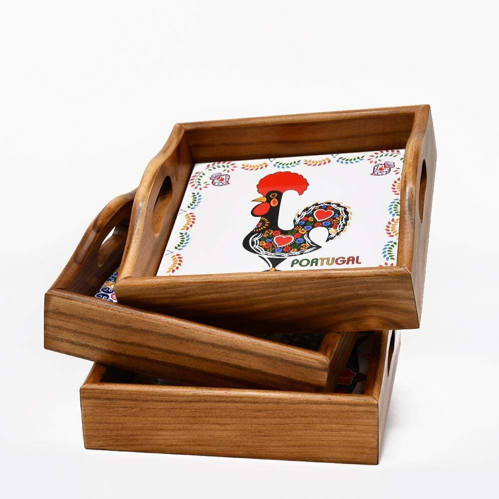 Wooden & Azulejos tray - 17cm