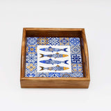 Wooden & Azulejos tray - 17cm
