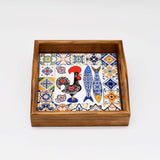 Wooden & Azulejos tray - 17cm