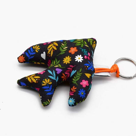 Porte clés en forme d'hirondelle marron Porte clés "Andorinha" Marron