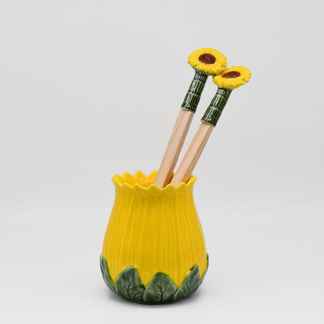Pot en céramique en forme de Tournesol
