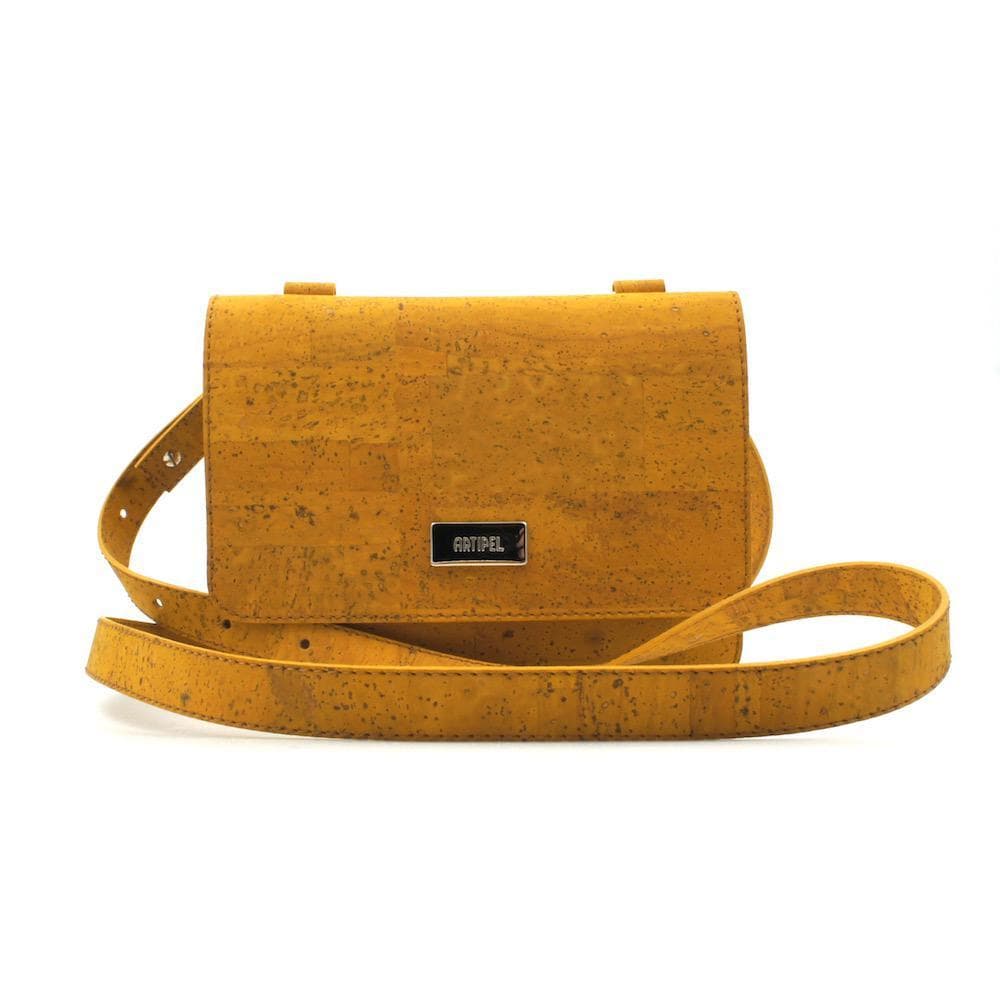 Sac à bandoulière en liège jaune
