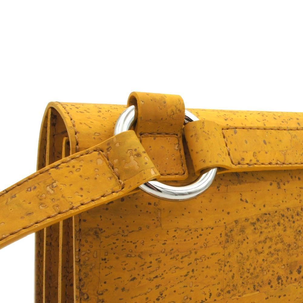 Sac à bandoulière en liège jaune