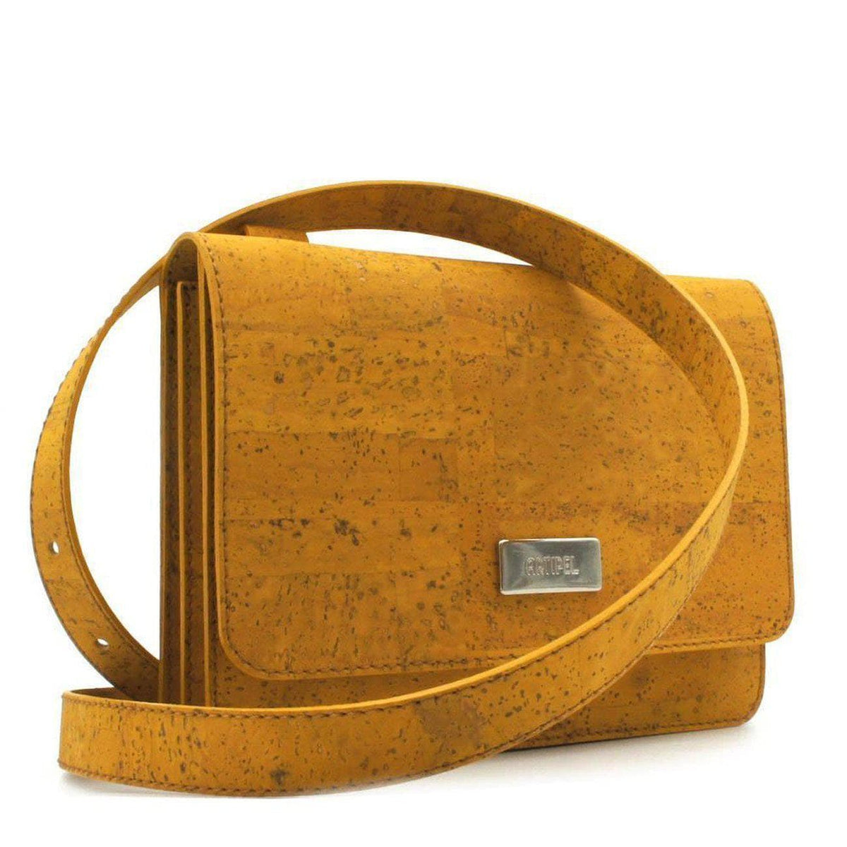 Sac à bandoulière en liège jaune