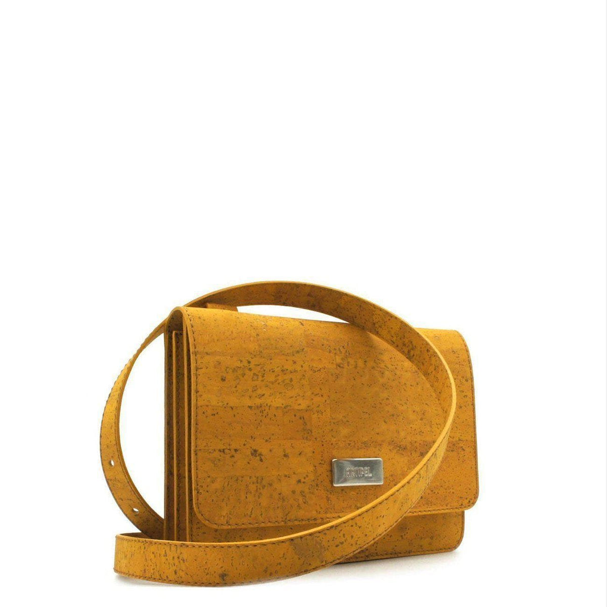 Sac à bandoulière en liège jaune