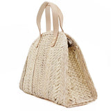 Braided straw handbag