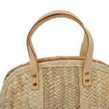 Braided straw handbag