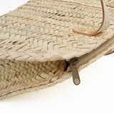 Braided straw handbag