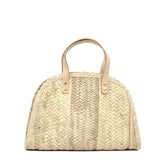 Braided straw handbag
