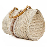 Braided straw handbag