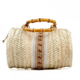 Braided straw handbag