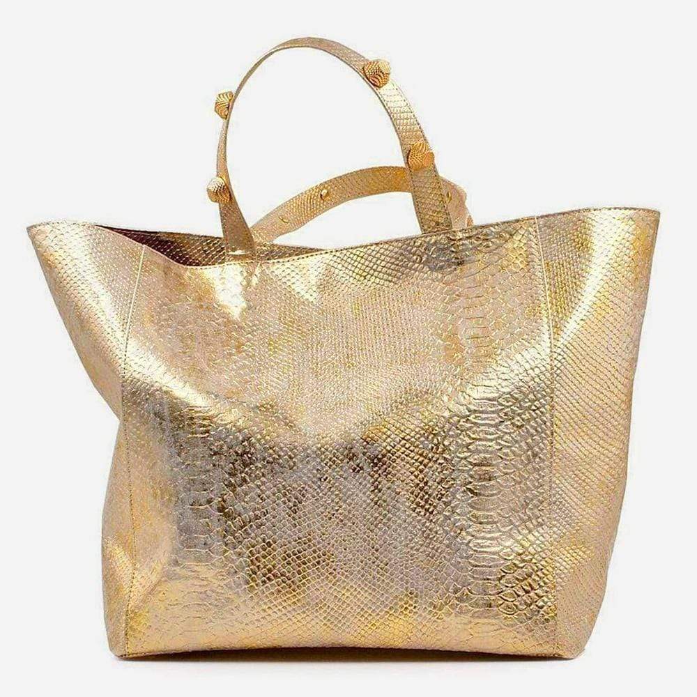 Embossed cork Shopping bag - Gold