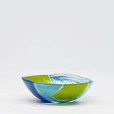 Saladier individuel en verre bleu - 20cm I Artisanat portugais Saladier en verre "Marinha Grande" 20cm -