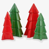 Roter Keramikweihnachtsbaum
