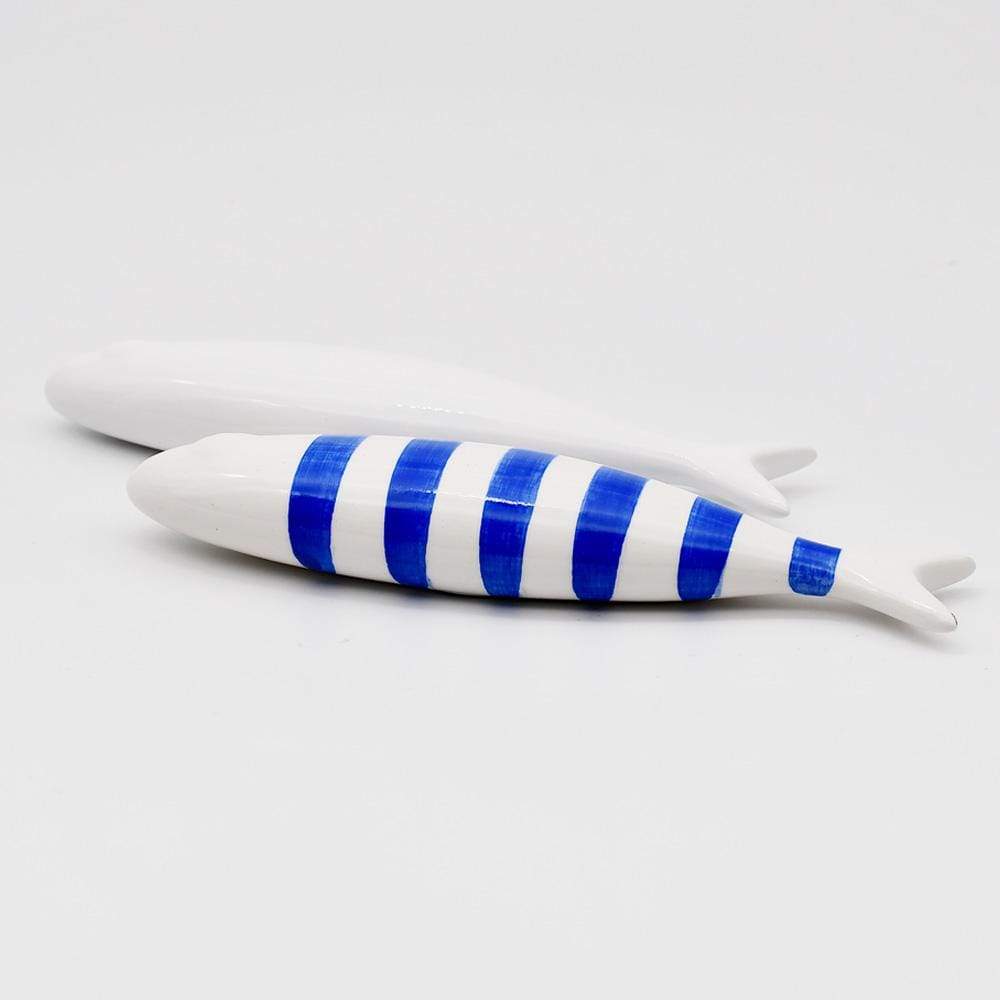 Set of 2 ceramic Sardines - Blue