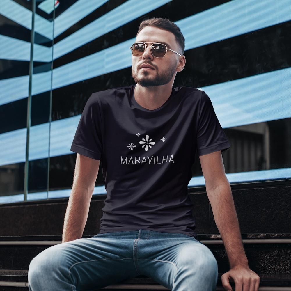 Unisex-T-Shirt "Maravilha" - Blau