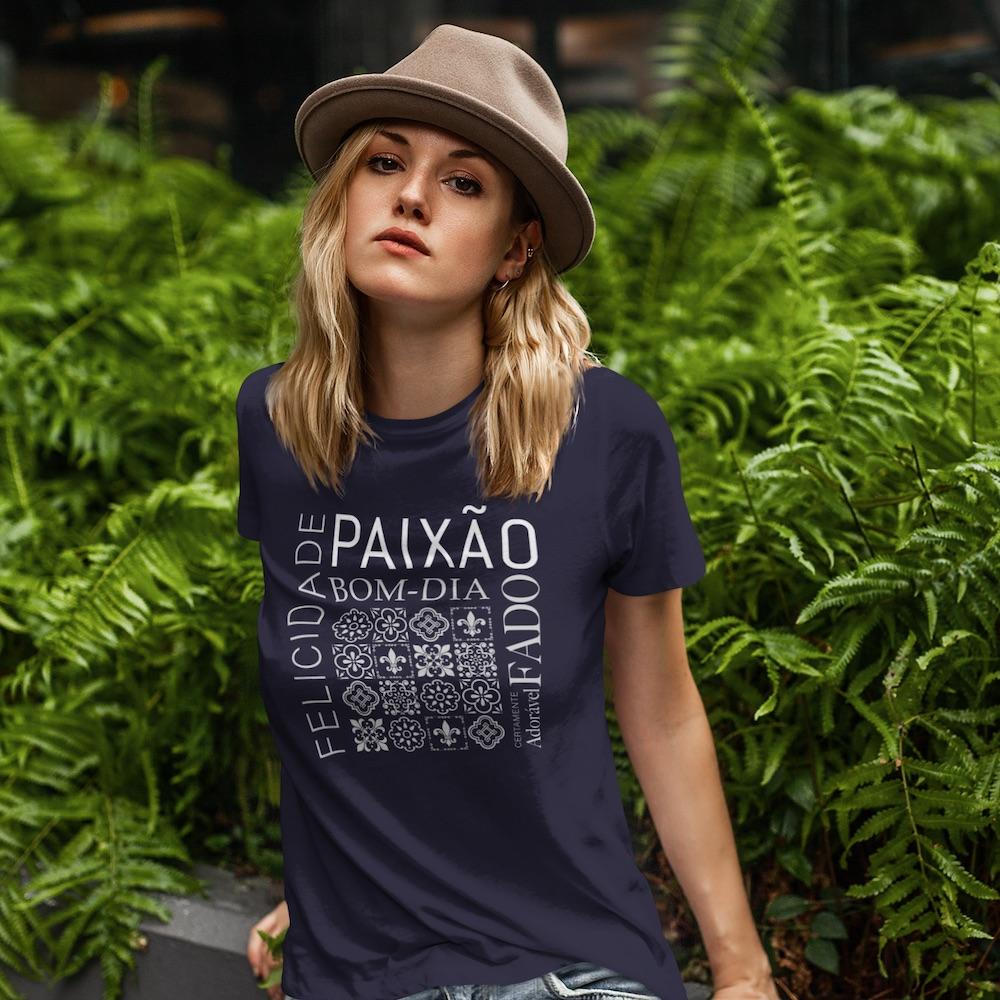 Unisex-T-Shirt "Paixão" - Blau