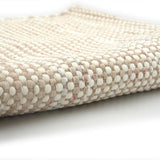 Tapis en coton 140x70 - Beige et blanc