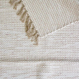 Tapis en coton 140x70 - Beige et blanc