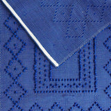 Tapis en coton 100x50 - Bleu dur