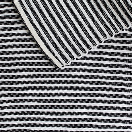 Teppich aus Baumwolle 300x50 - Schwarz und Weiß
